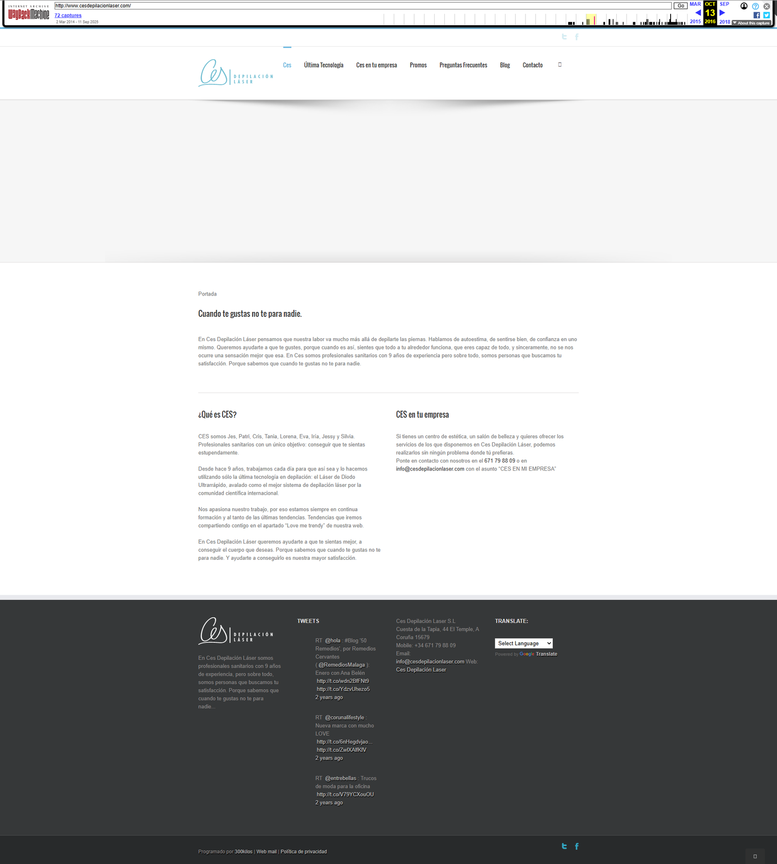 Web Antigua CES Depilación